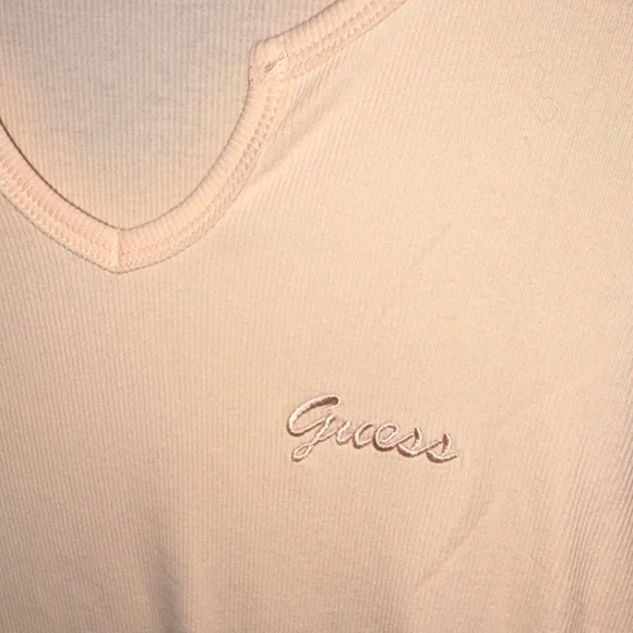 GUESS - NWT Peach Long-Sleeve Ribbed Top Size Large - Picture 6 of 14